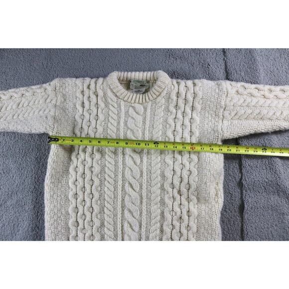 Shamrock Apparel Original Mens S Sweater Cream Wool Cable Knit Ireland Vintage - Picture 4 of 5